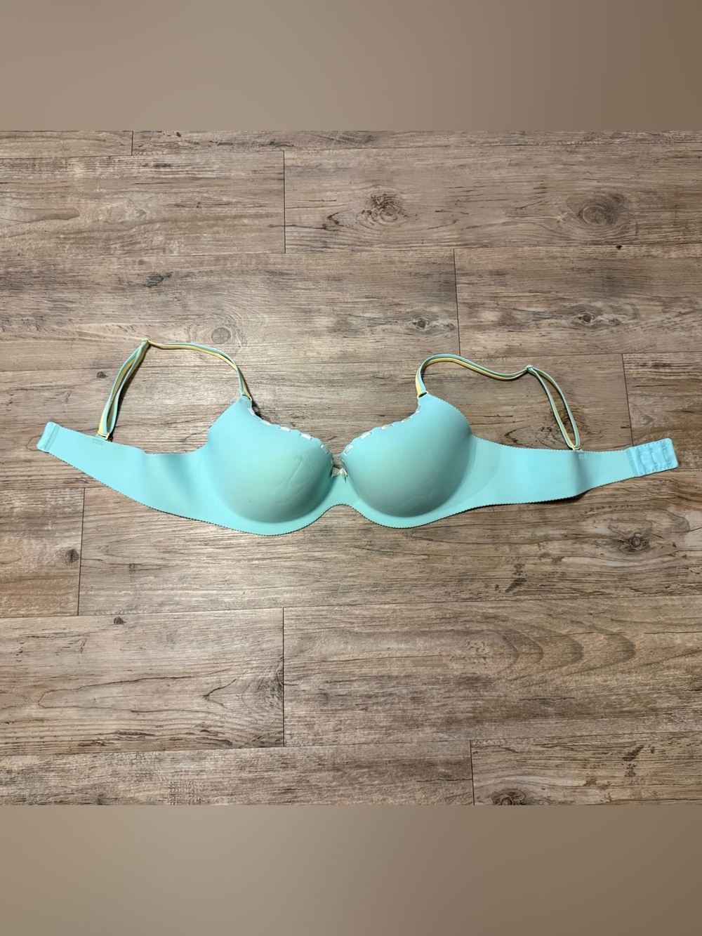 Victoria’s Secret Angels Secret Embrace Bra 38C Aqua Polka Dot Demi 2008 Y2K